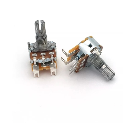Потенциометр 5k с переключателем 15mm Dual Gang Audio Taper